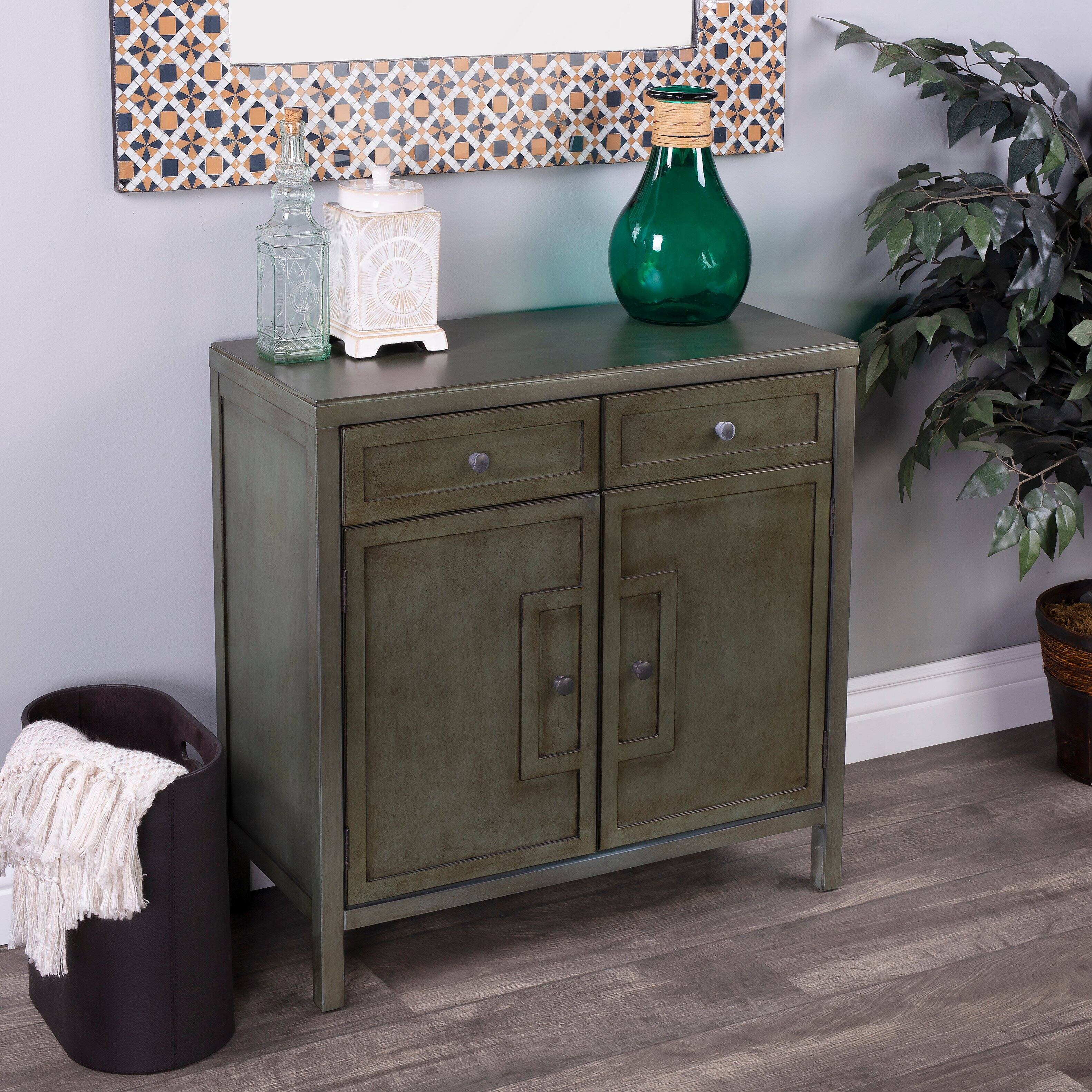 Alt View 6. Butler Specialty - Imperial 31 in. W Rectangular Wood 2 Drawer 2 Door Accent Cabinet - Green.