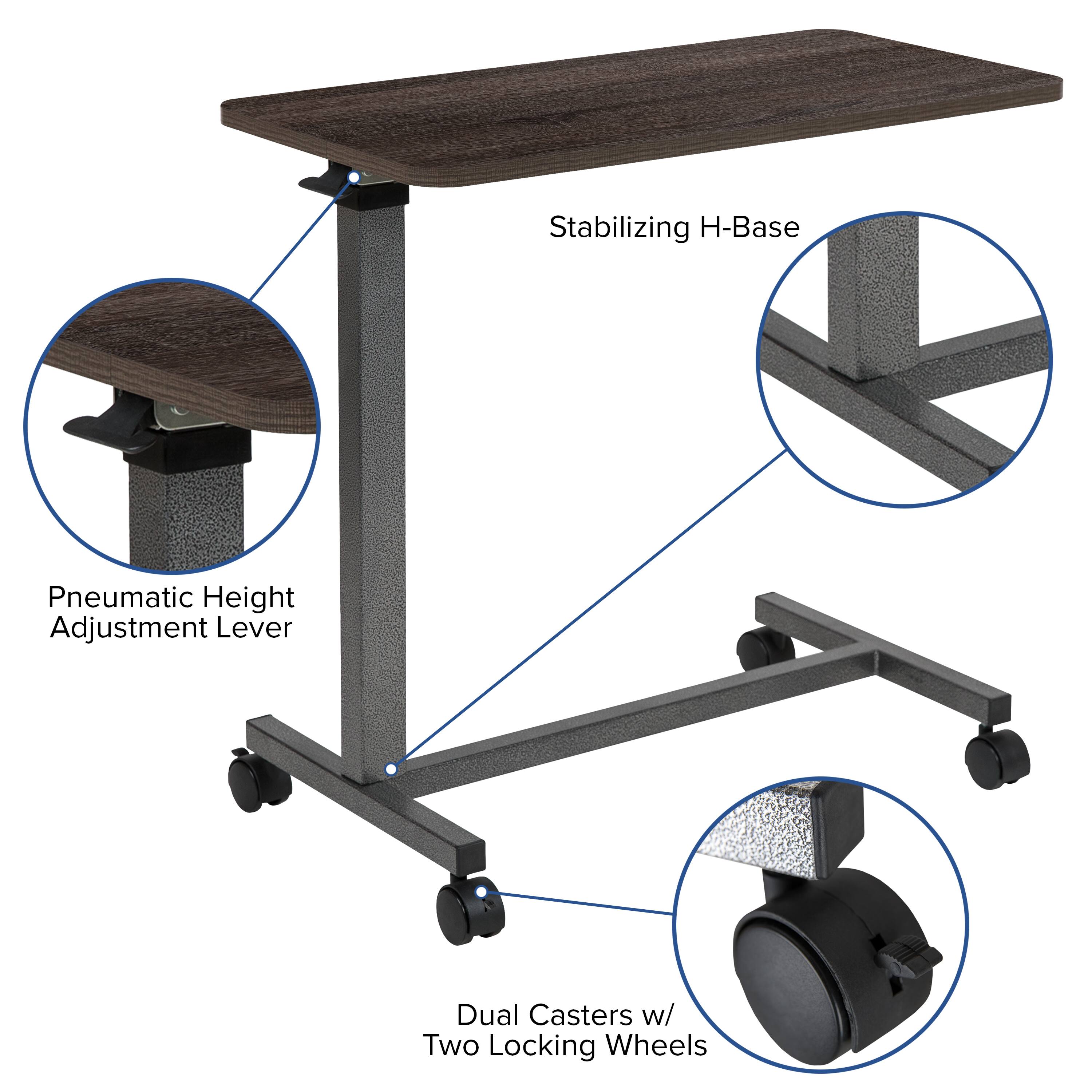 Stabilizing H-Base  
Pneumatic Height Adjustment Lever  
Dual Casters w/ Two Locking Wheels