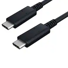 Front. Sanoxy - 6in USB 3.2 Gen 2x1 Type-C to Type-C Cable– Black - Black.