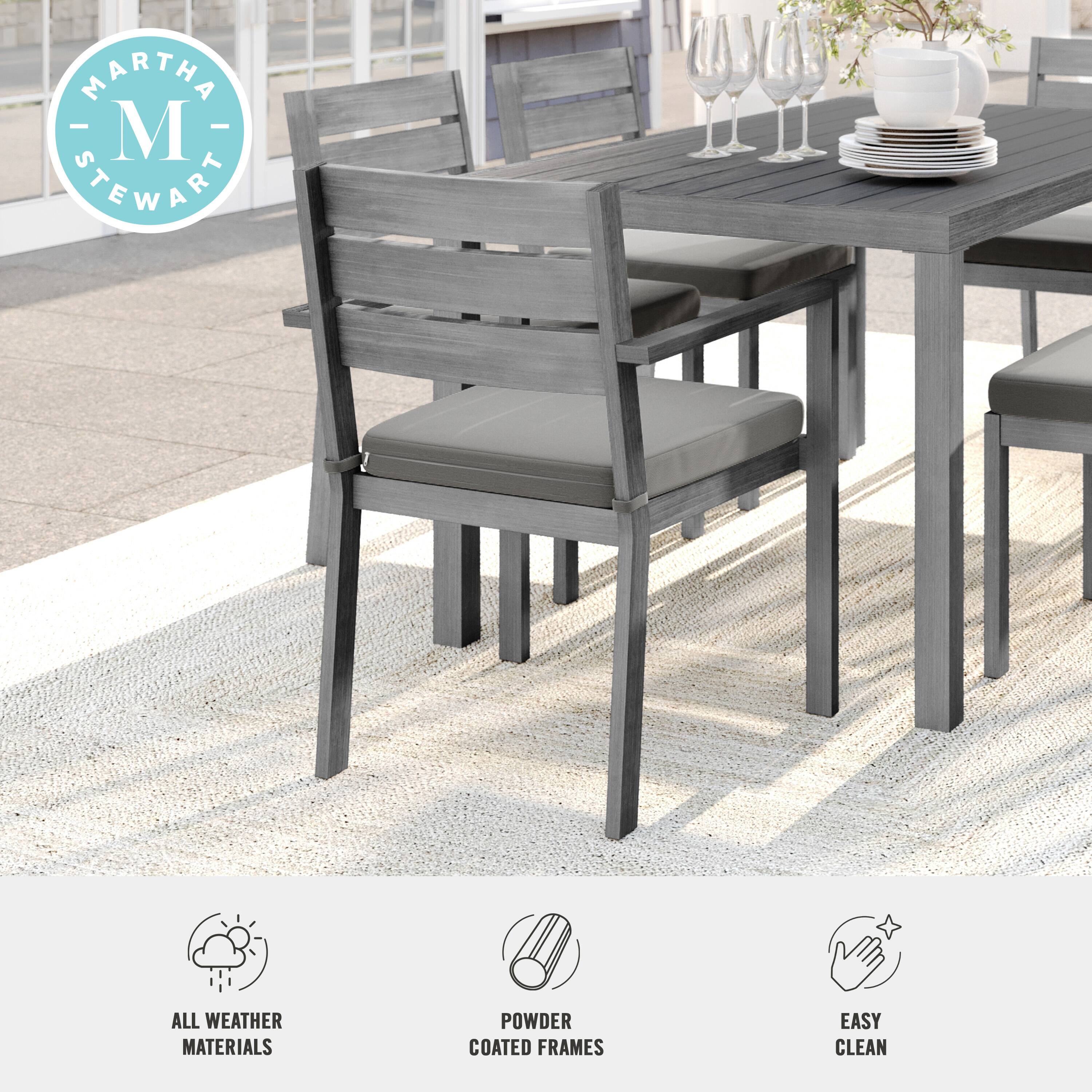 MARTHA STEWART ALL WEATHER MATERIALS 0 POWDER COATED FRAMES EASY CLEAN
