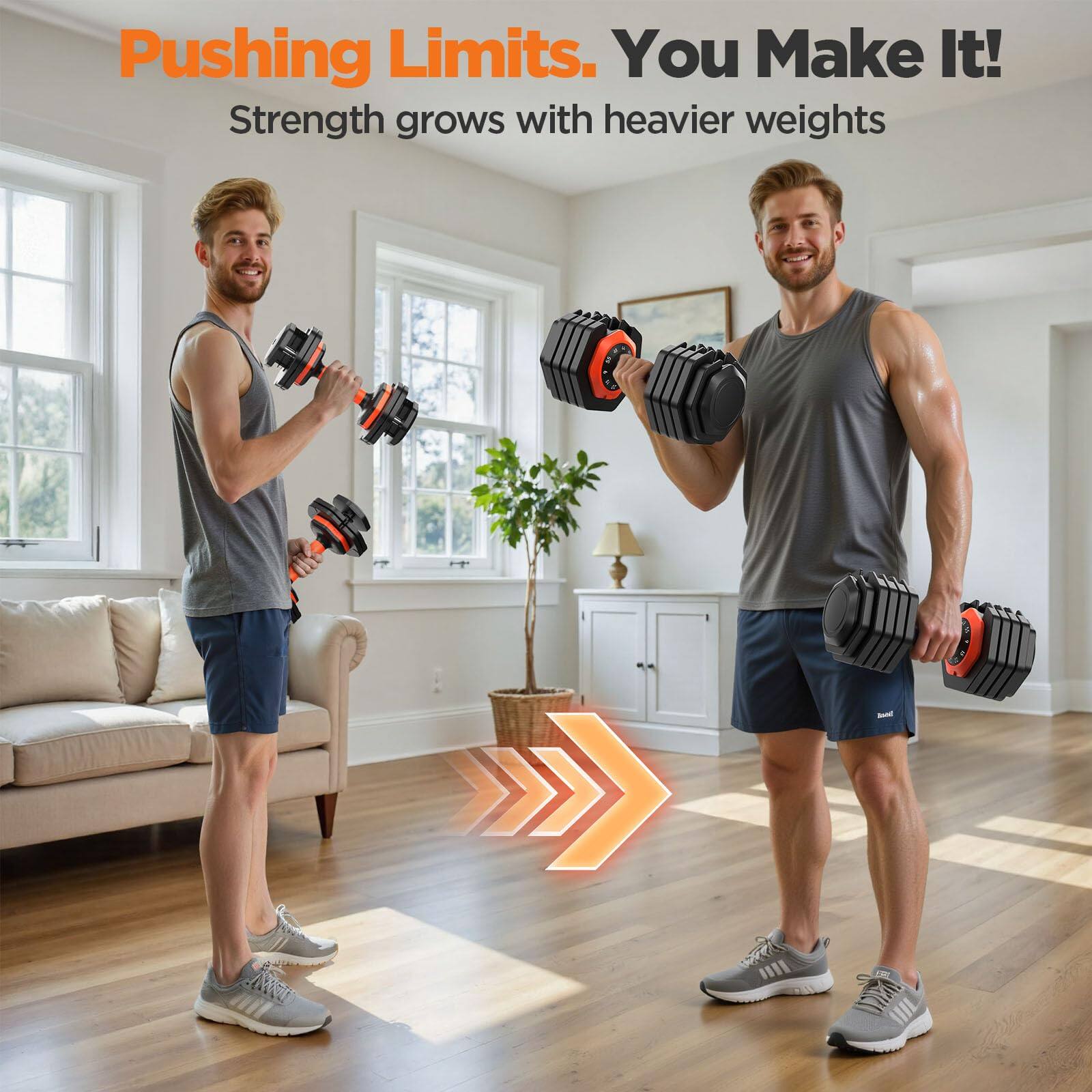 Pushing Limits. You Make It!  
Strength grows with heavier weights