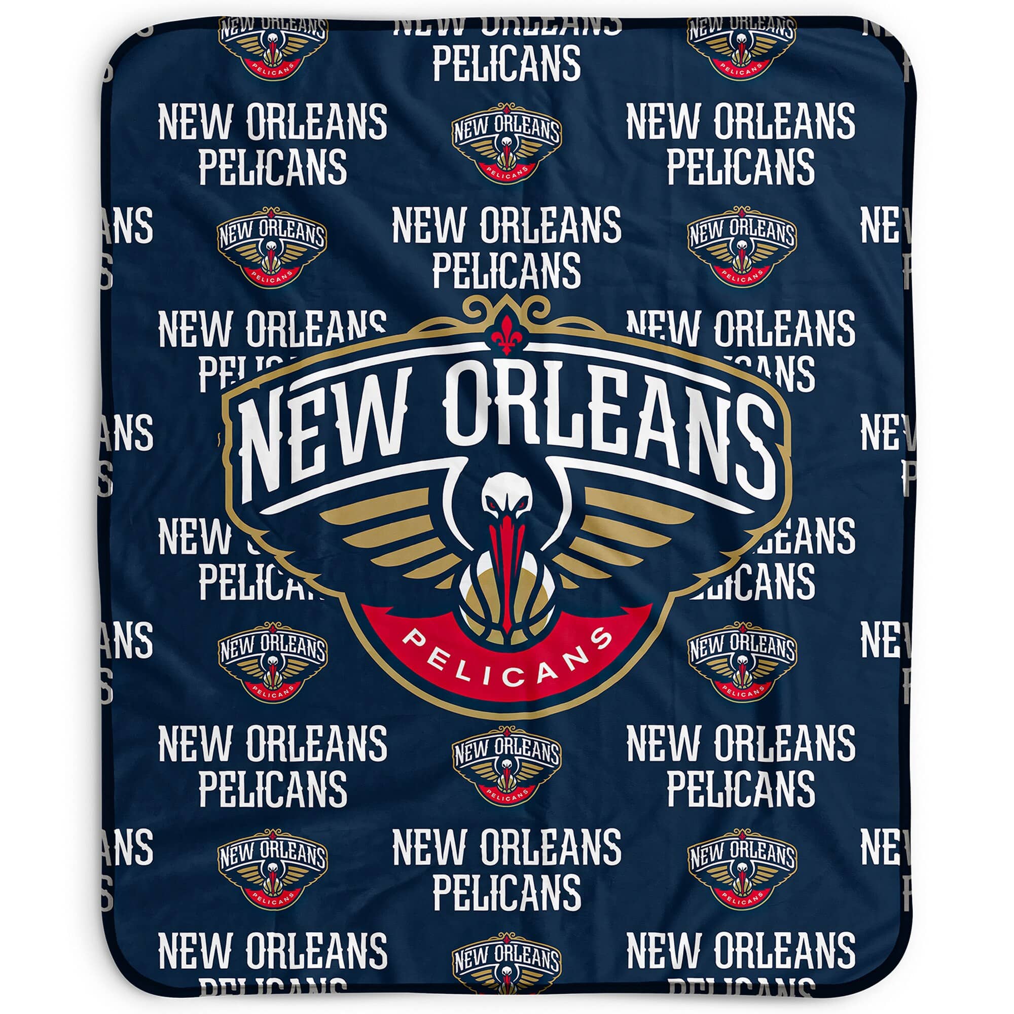 Pegasus - New Orleans Pelicans 50" x 60" Repeat Wordmark Fleece Blanket - Multicolor