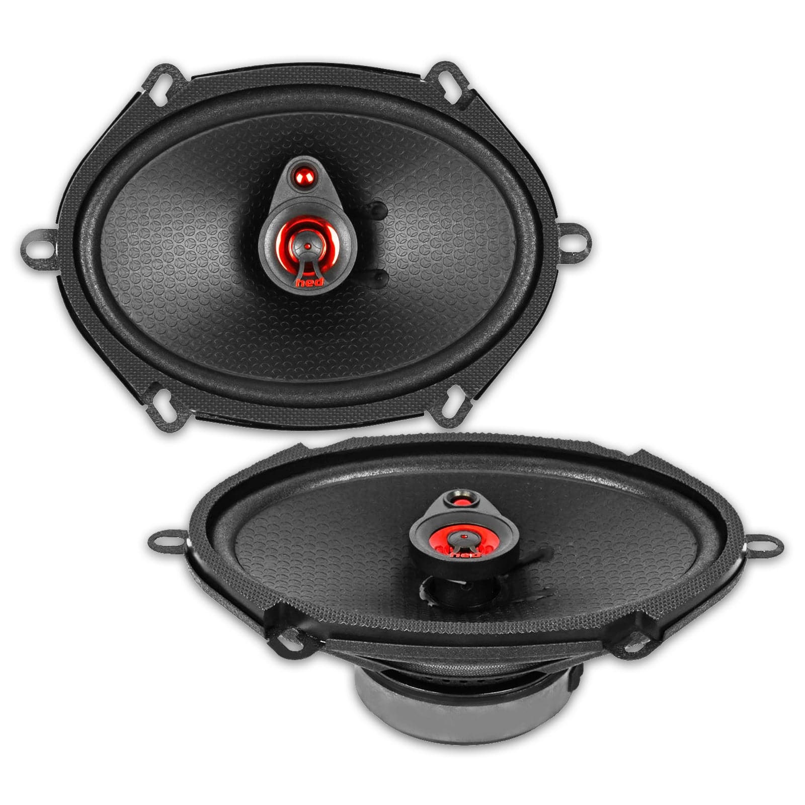 Cerwin Vega - H683 - HED 2025 Edition 6"x8” 3-Way Coaxial Full Range Speaker Set - Black and Red