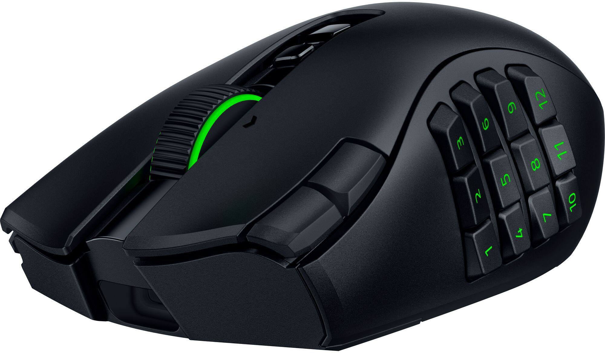 Alt View 6. Razer - Naga V3 Pro Modular MMO Optical Gaming Mouse with Swappable Side Plates - Black.