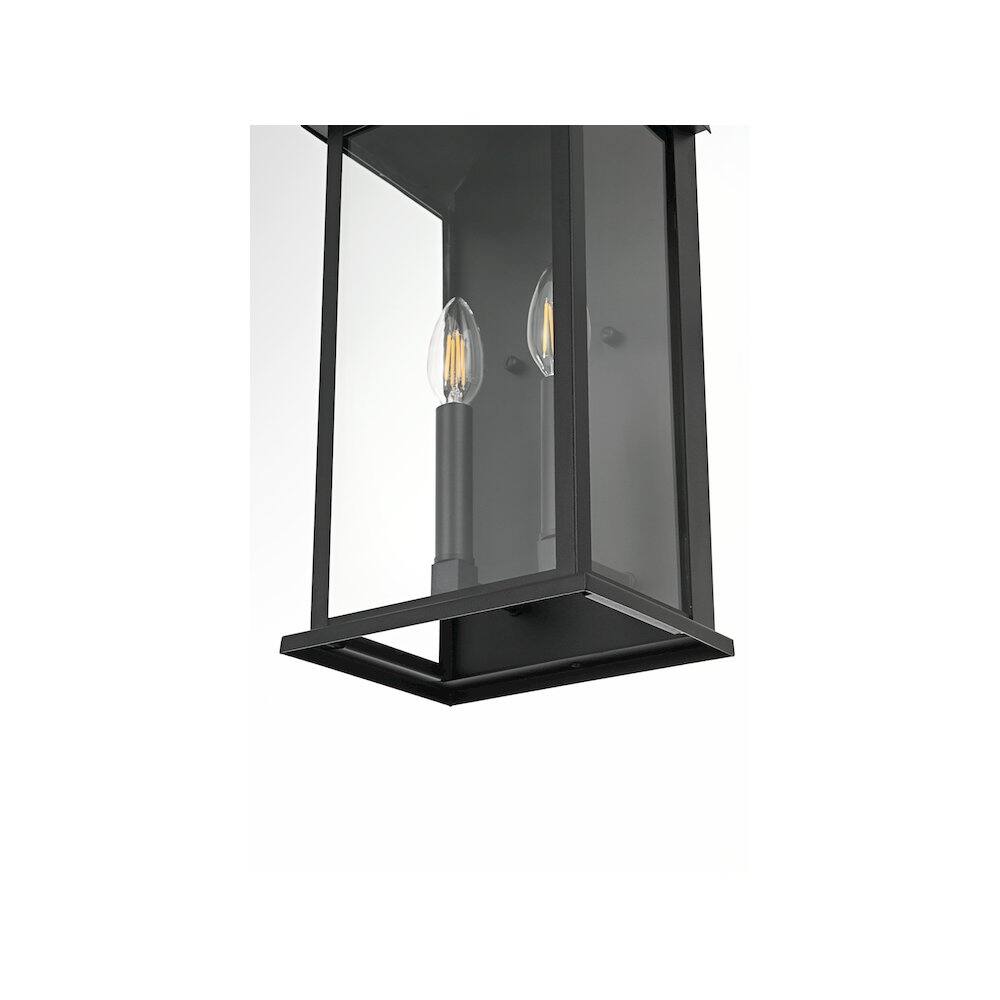 Alt View 1. Elegant Lighting - Shepard 8 inch Outdoor Wall Sconce in Black - Black.