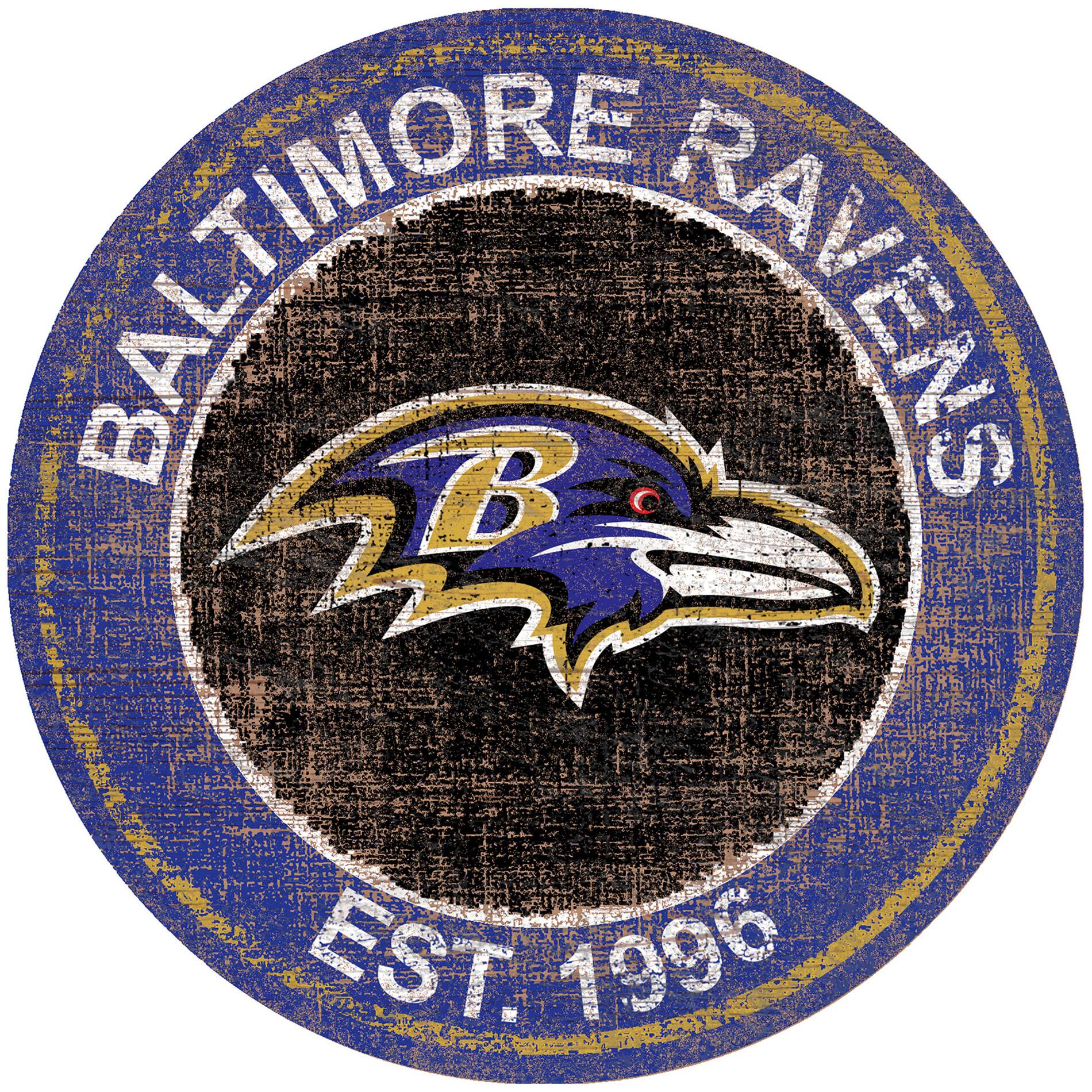 Baltimore Ravens 24'' Round Heritage Logo Sign