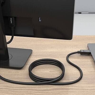 Alt View 7. Staples TECH - Staples TECH 6 ft. DisplayPort to DisplayPort Audio/Video Cable, Male to Male, Black (ST62474) - Black.