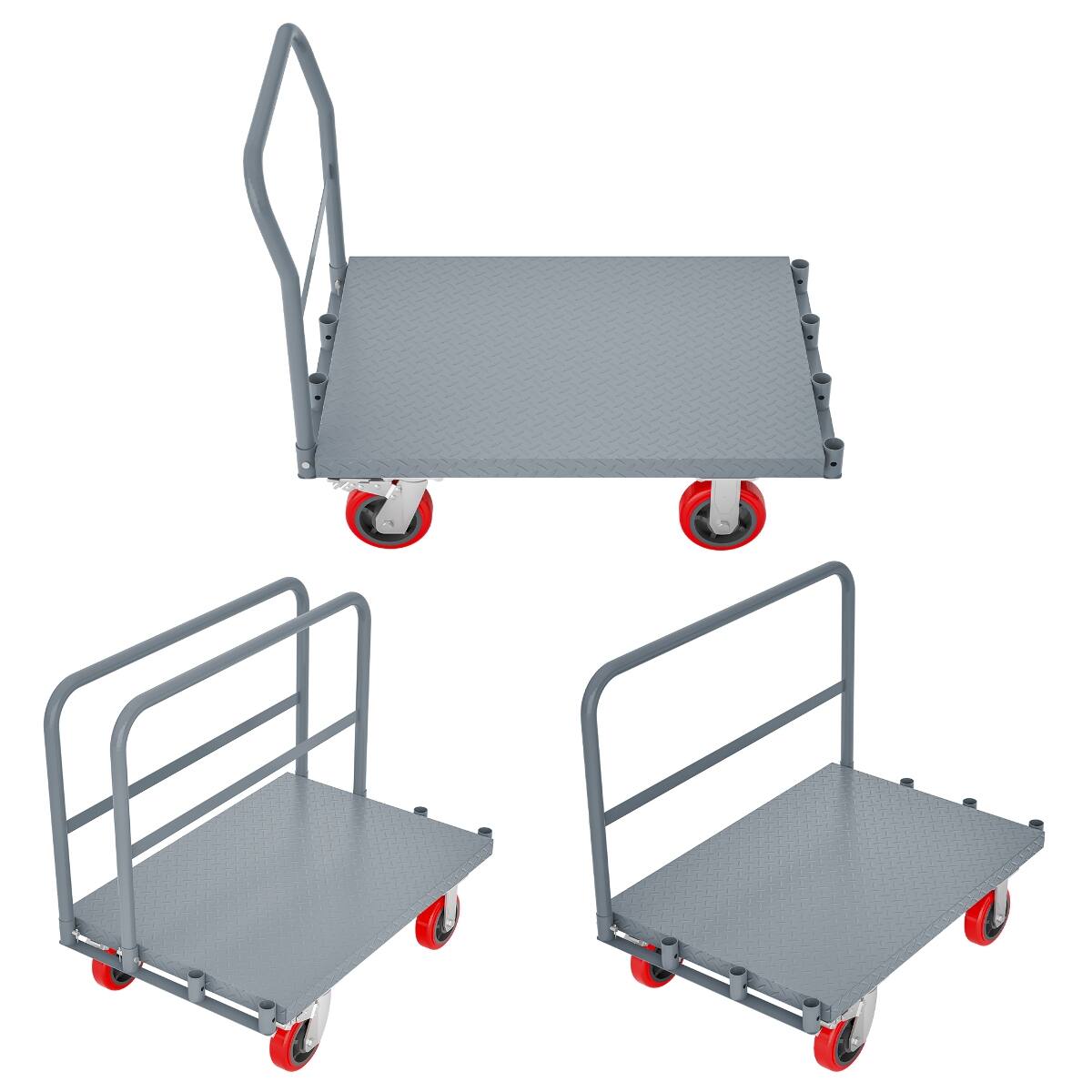 Ropilly Heavy Duty Drywall Cart, 2000 lb Capacity Platform Truck, Steel ...