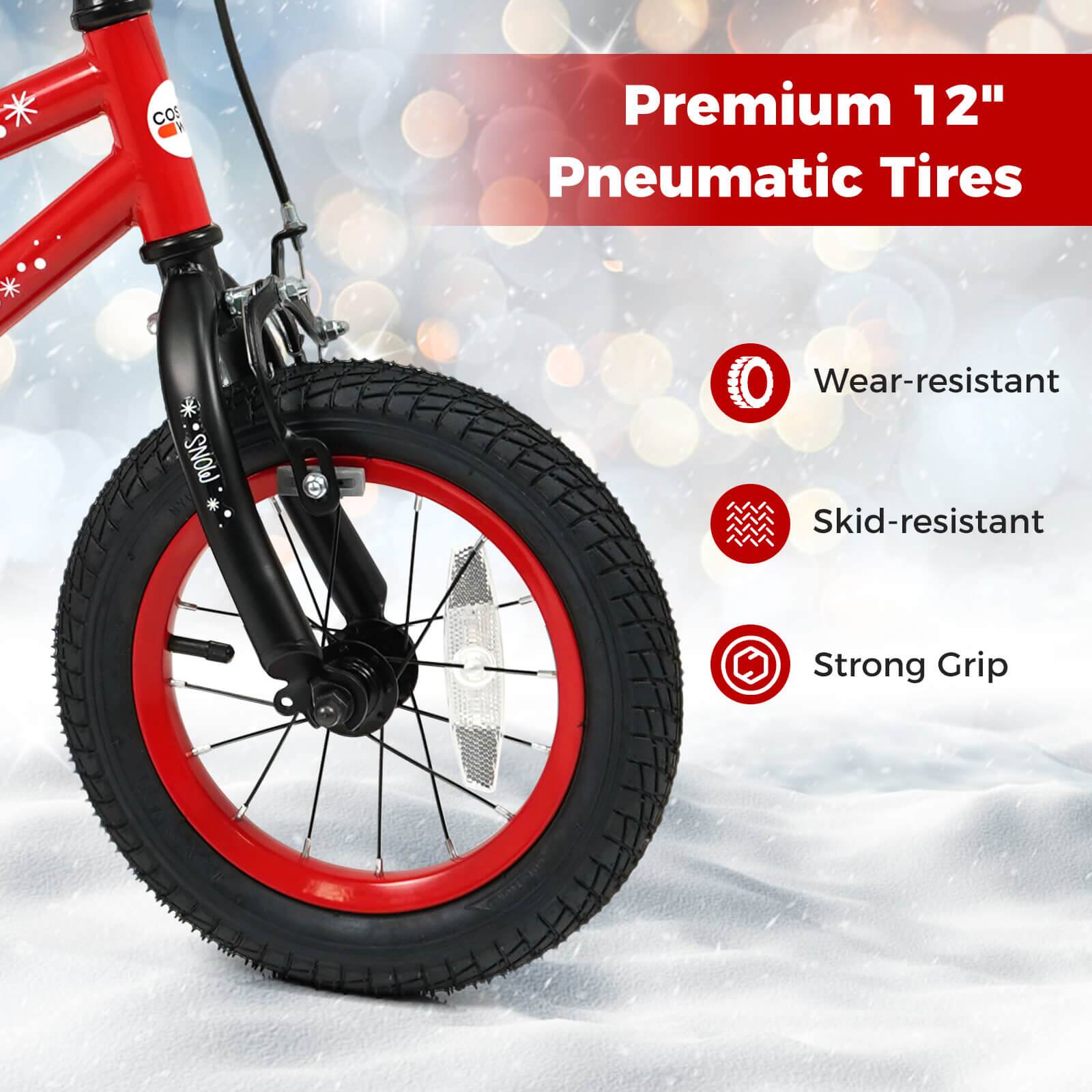Premium 12" Pneumatic Tires

- Wear-resistant
- Skid-resistant
- Strong Grip