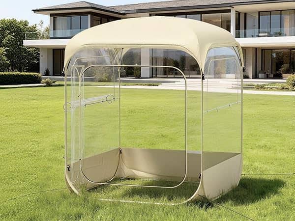 Circus Cirle - 6×6ft Pop Up Bubble Tent with Top Cover for 4-6 - Beige