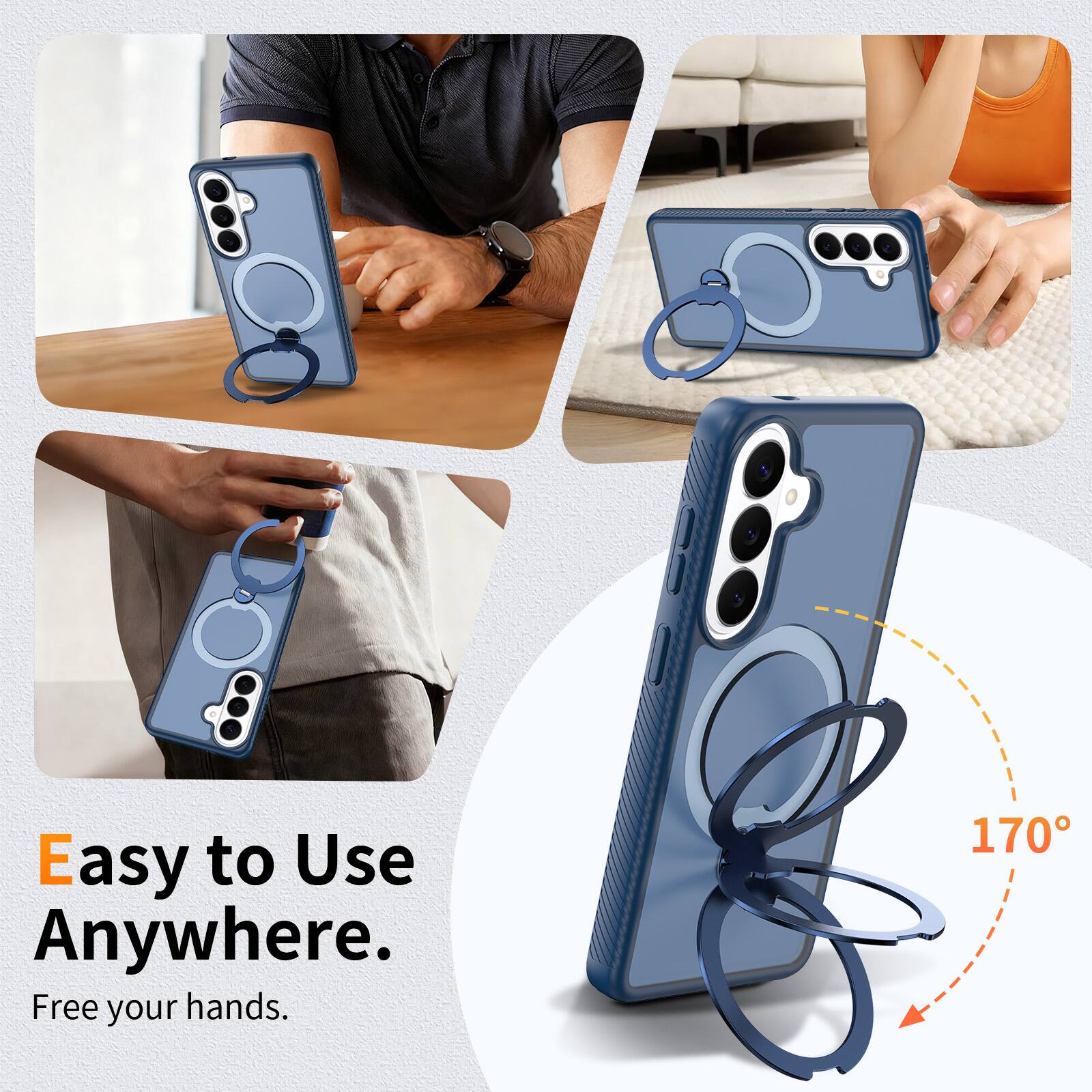 Easy to Use Anywhere.  
Free your hands.  
170°