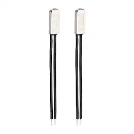 Unique Bargains - 2pcs KSD9700 Thermostat 45C Normally Open N.O Temperature Switch 250V 10A Thermal Protector Metal - Black
