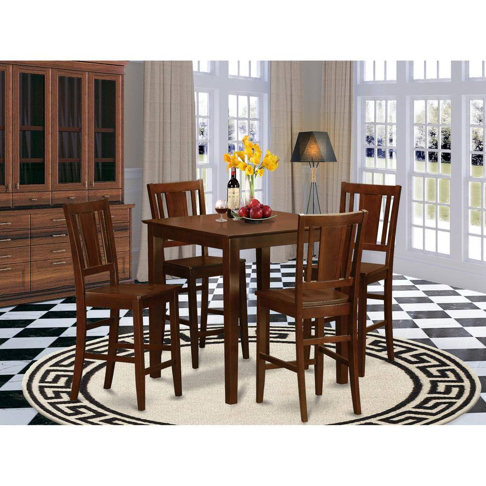 East West Furniture 5 Pc counter height Dining set counter height Table ...