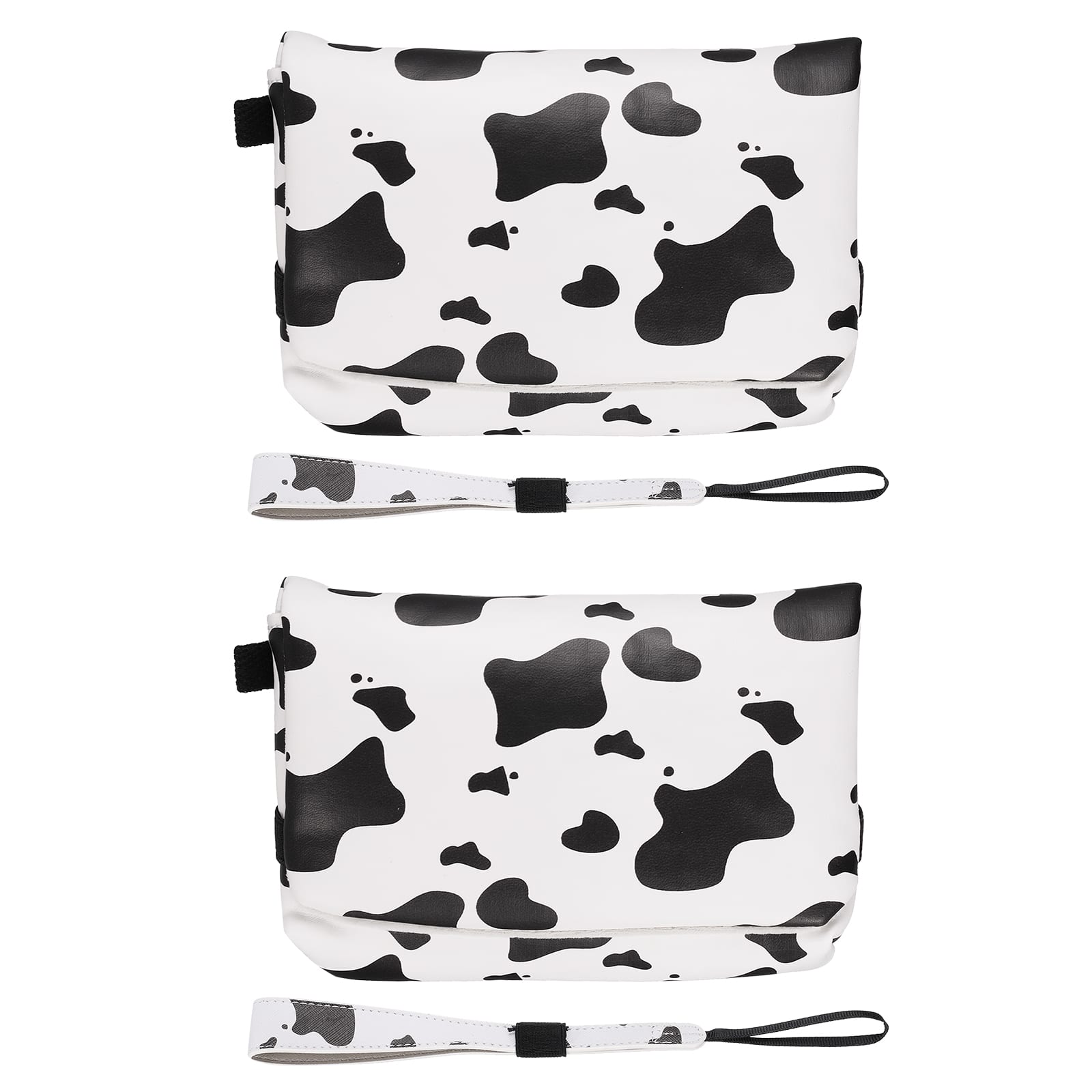 Unique Bargains - 2pcs Multi-Purpose Nylon Camera Storage Bags, Small Portable Pouch for CCD Camera and Travel - Black and White