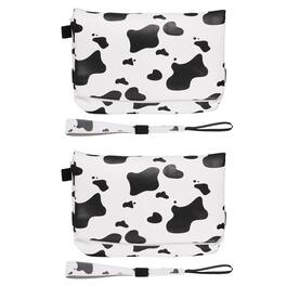 Unique Bargains - 2pcs Multi-Purpose Nylon Camera Storage Bags, Small Portable Pouch for CCD Camera and Travel - Black and White