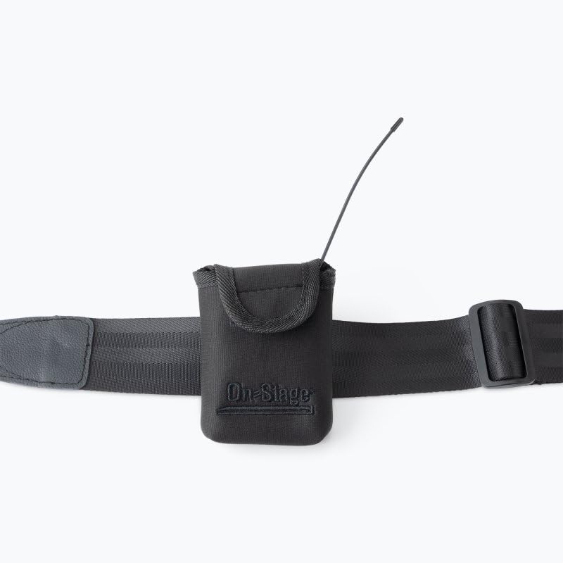 Alt View 9. On Stage Stands - On-Stage MA1335 Wireless Transmitter Pouch with Guitar Strap - Black.