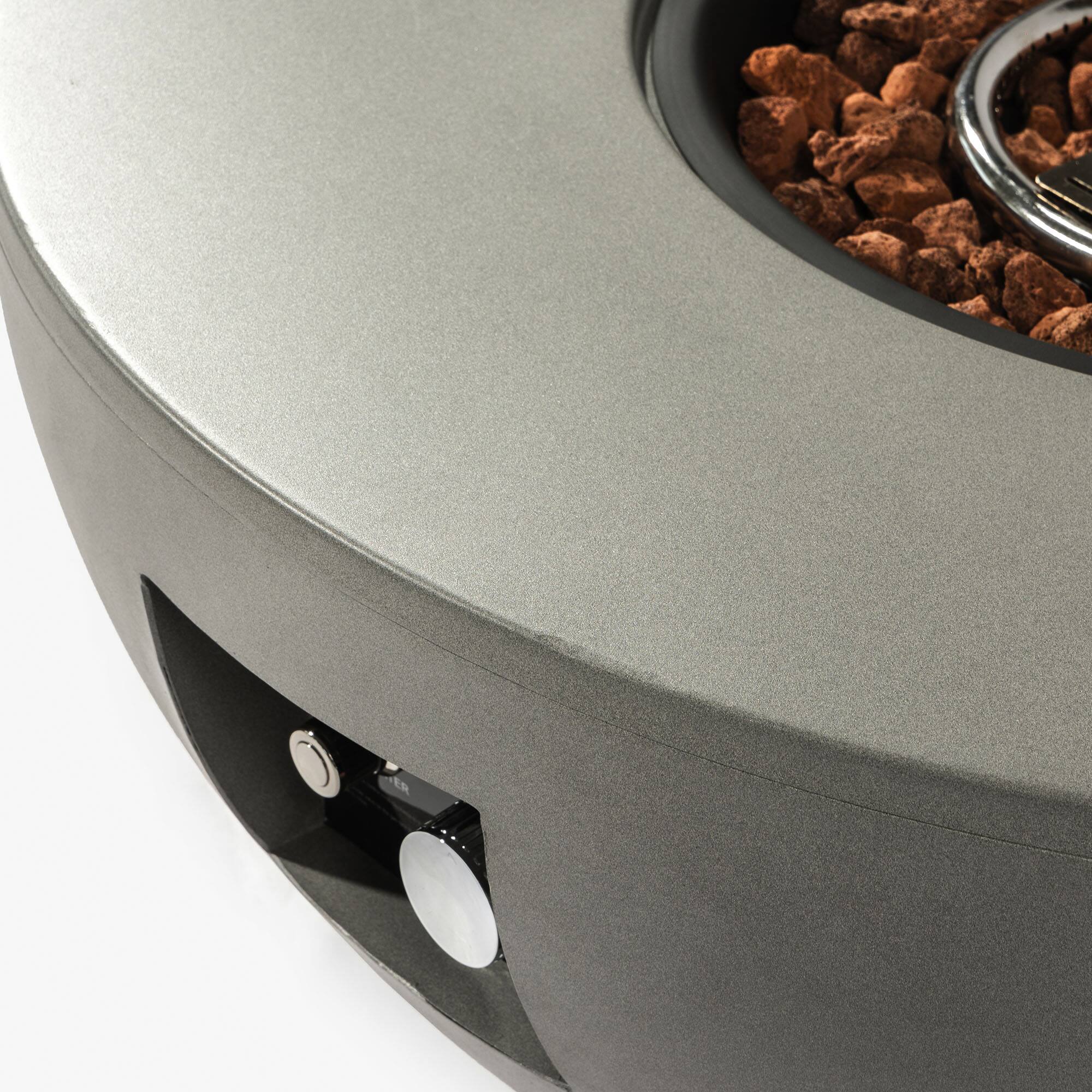 Alt View 5. Dexmalle - Dexmalle-2-Pieces 36" Propane Gas Fire Pit Table with Tank Holder-Grey.