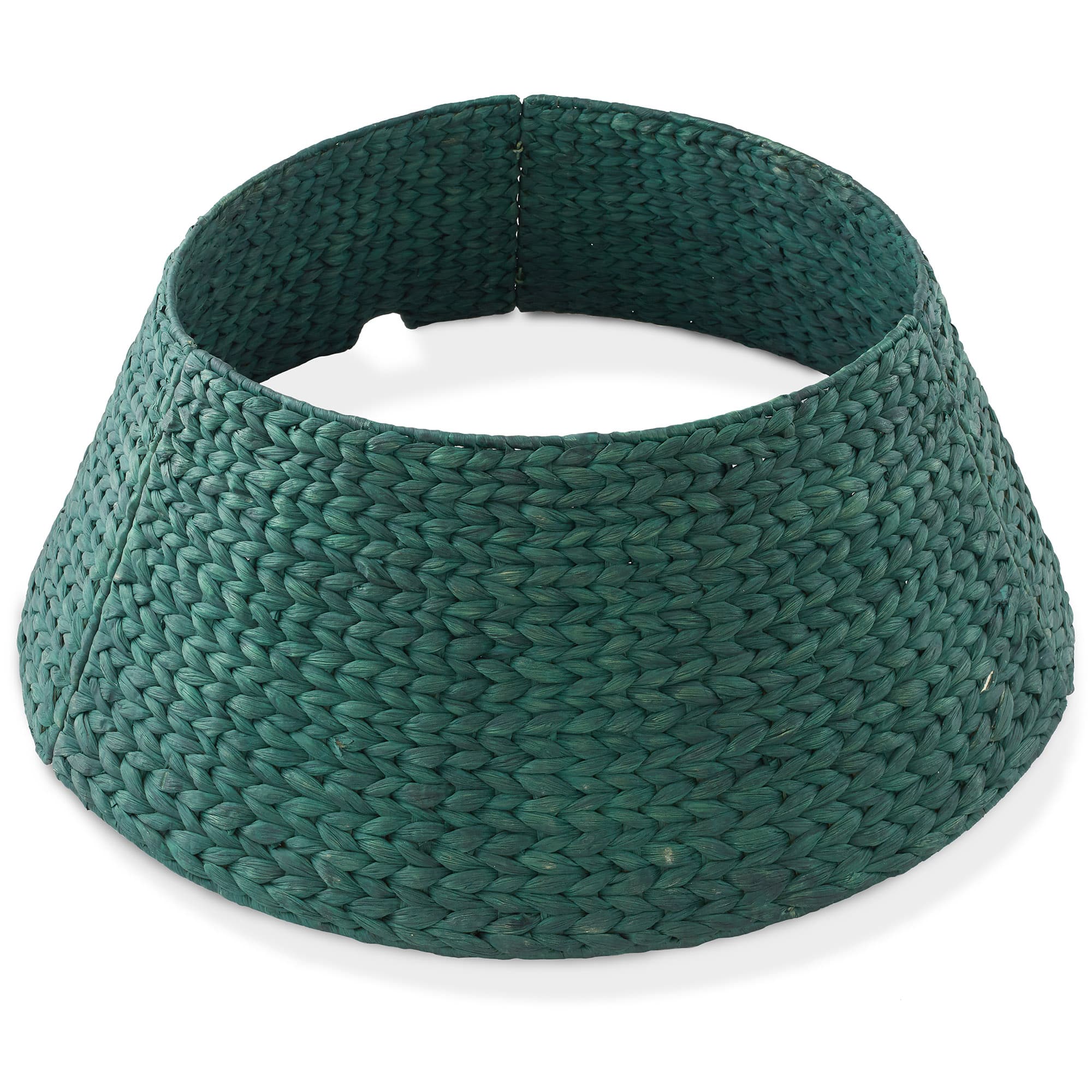 Casafield - Water Hyacinth Christmas Tree Collar with Cord Cut Out - Green