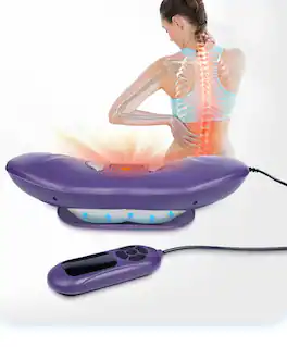 Cluzine - Waist Massager Electric Back Muscle Relief Lumbar Traction Device Spine Support Relaxation Pain Relief