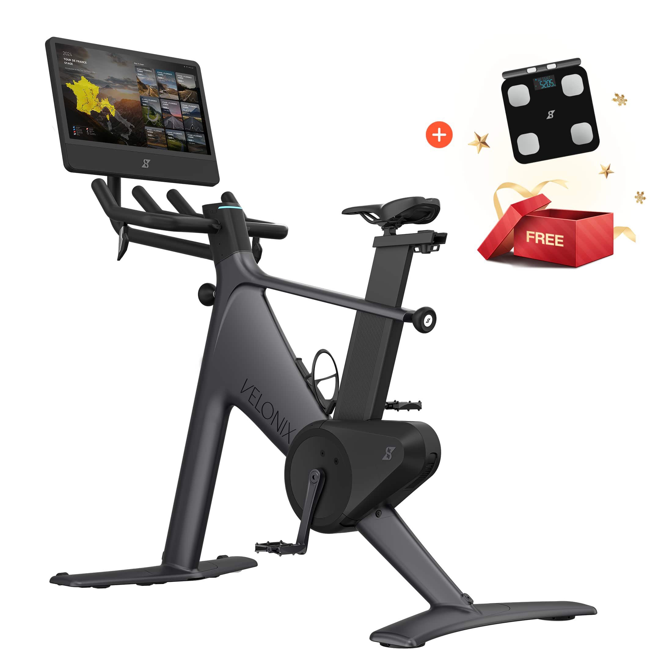 Speediance - VeloNix Exercise Bike, Smart AI Fitness Bike with Personalized Fitness Courses & Online Cycling Coaching - ‎Carbon Gray
