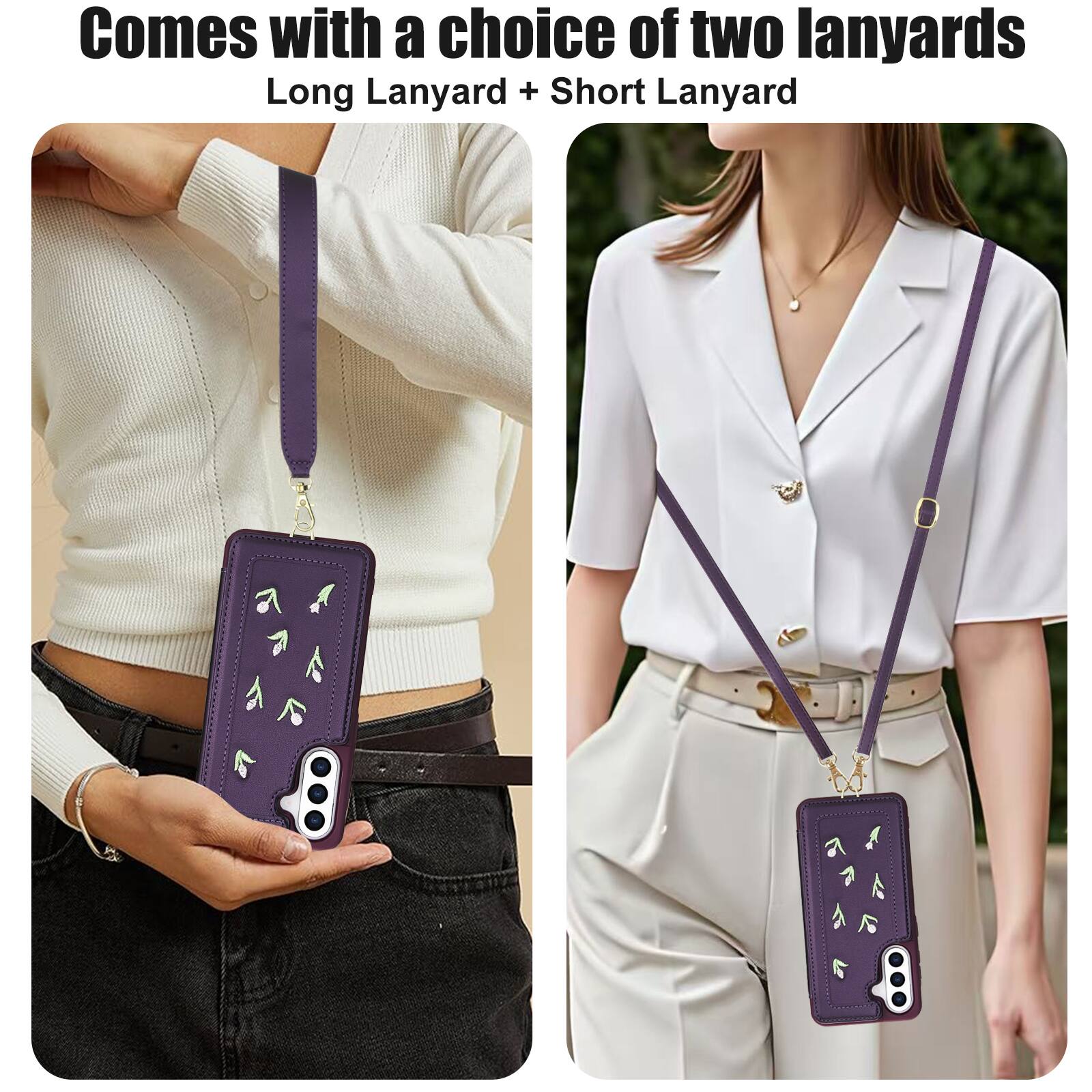 Comes with a choice of two lanyards  
Long Lanyard + Short Lanyard
