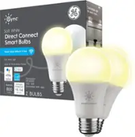 GE - Cync A19 Smart LED Light Bulbs (2 Pack) - Soft White - Soft White - Front_Zoom