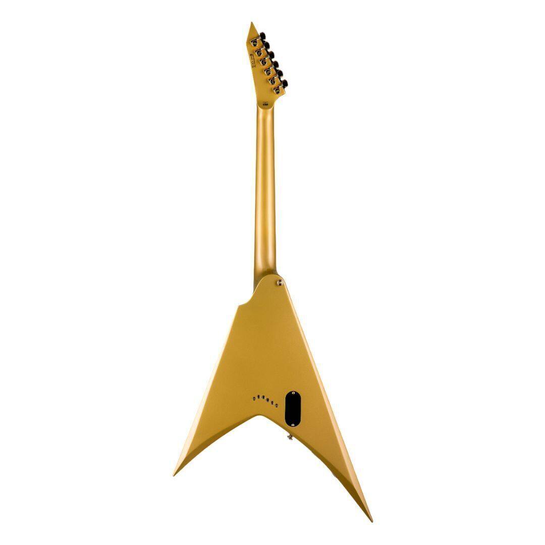 Angle. ESP - ESP LTD KH-V Kirk Hammett Signature Electric Guitar - Metallic Gold- B-Stock.