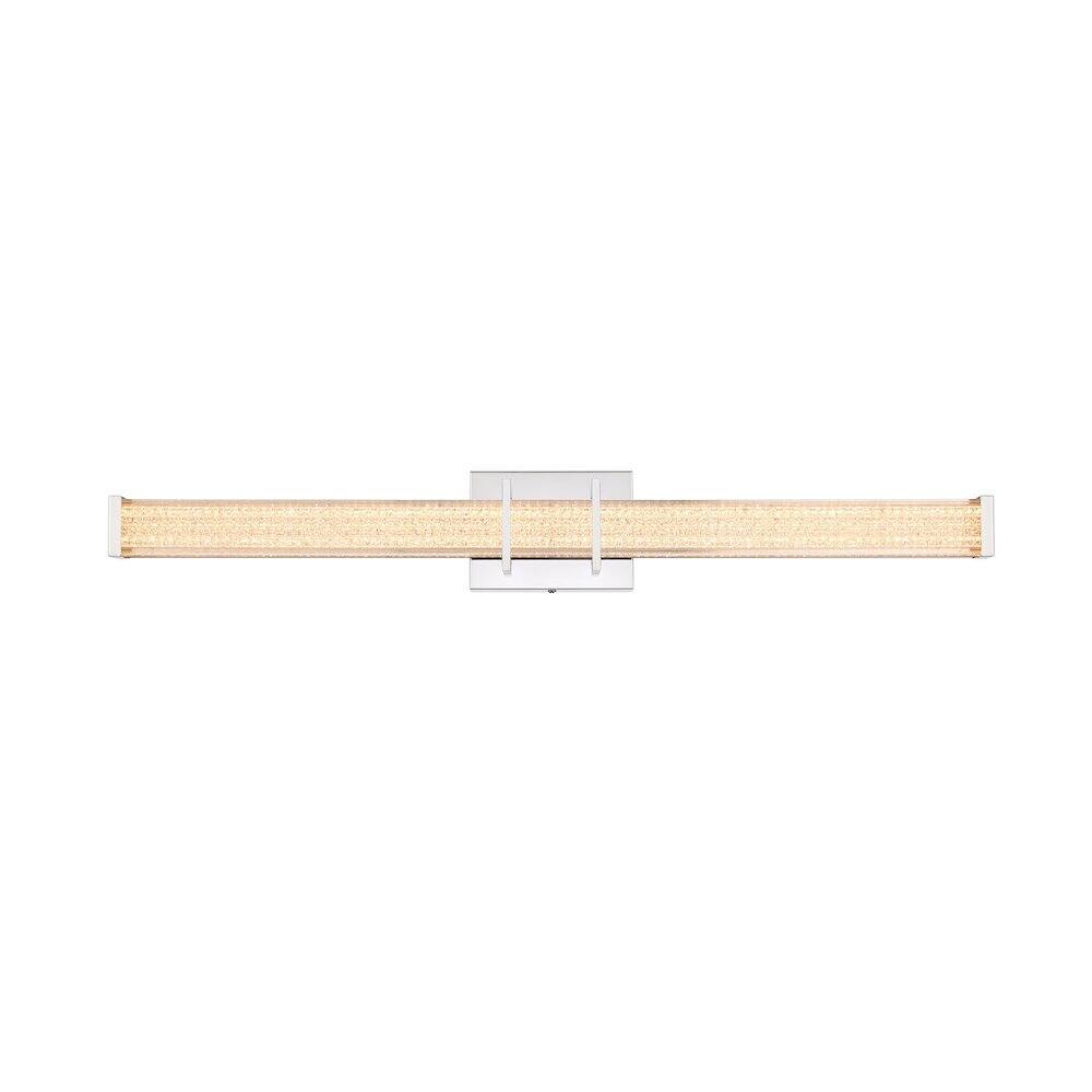 Alt View 2. Living District - Ivaan 31 Inch Led Wall Sconce In Chrome - Chrome.