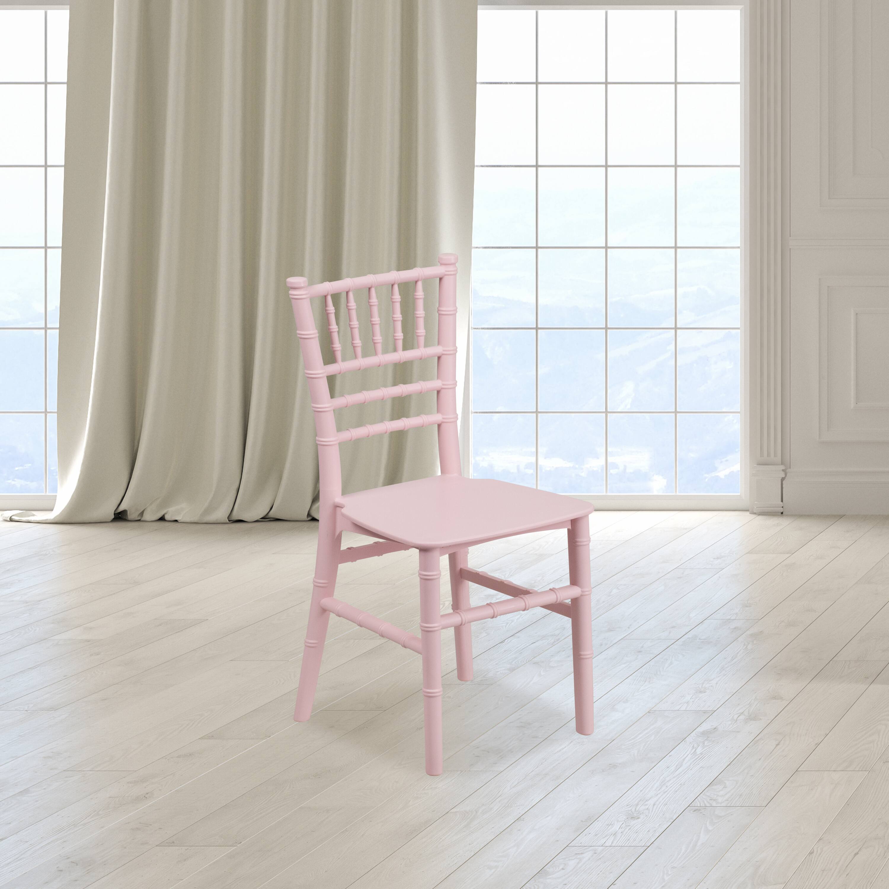 Alt View 2. Emma + Oliver - 10 Pack Child’s All Occasion Resin Chiavari Chair for Home or Home Based Rental Business - Pink.