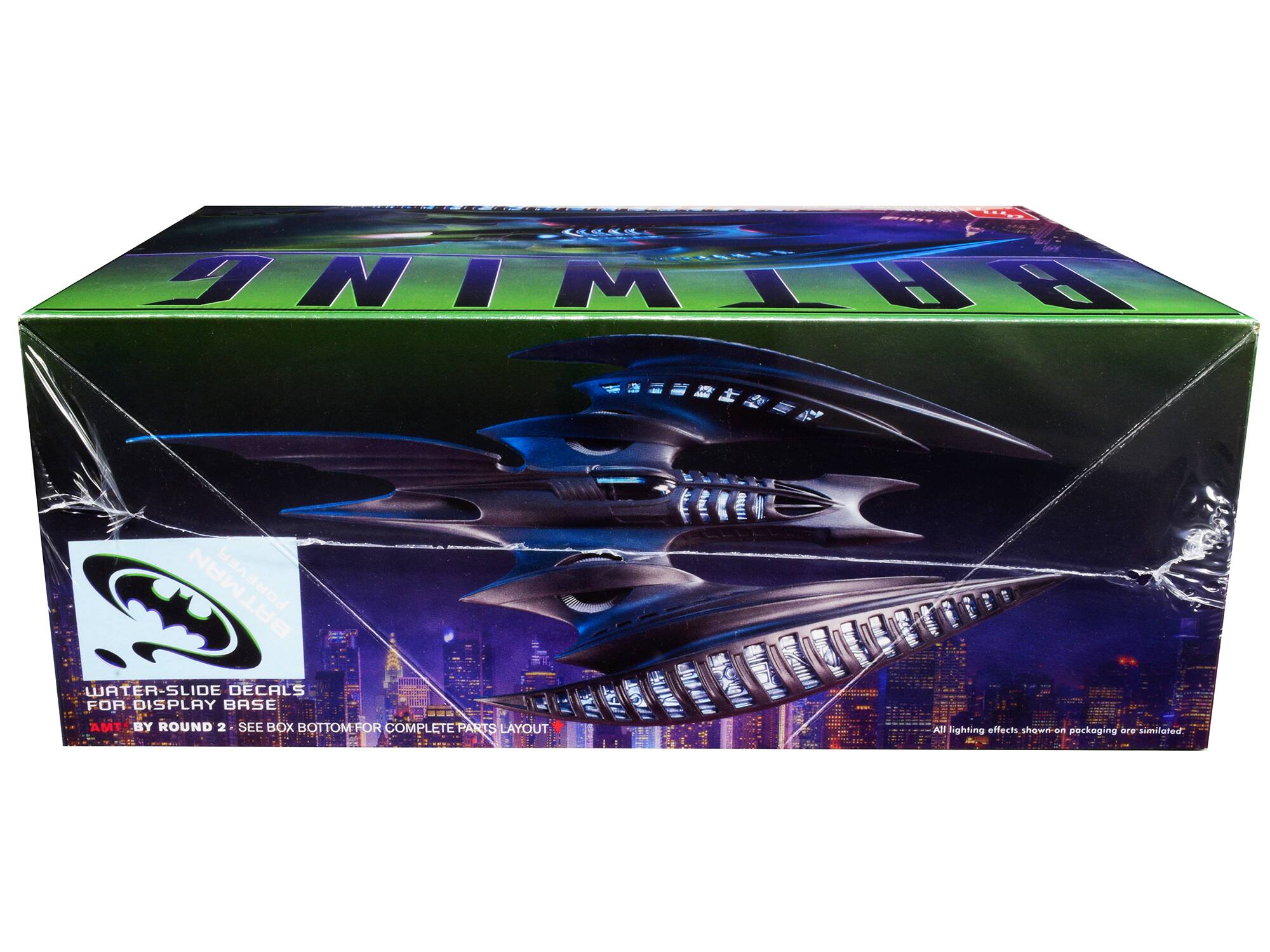 E- E BRTWING .S FOREVER WATER-SLIDE DECALS FOR DISPLAY BASE AMT BY ROUND 2 SEE BOX BOTTOM FOR COMPLETE PARTS LAYOUT All lighting effects shown on packaging are simulated