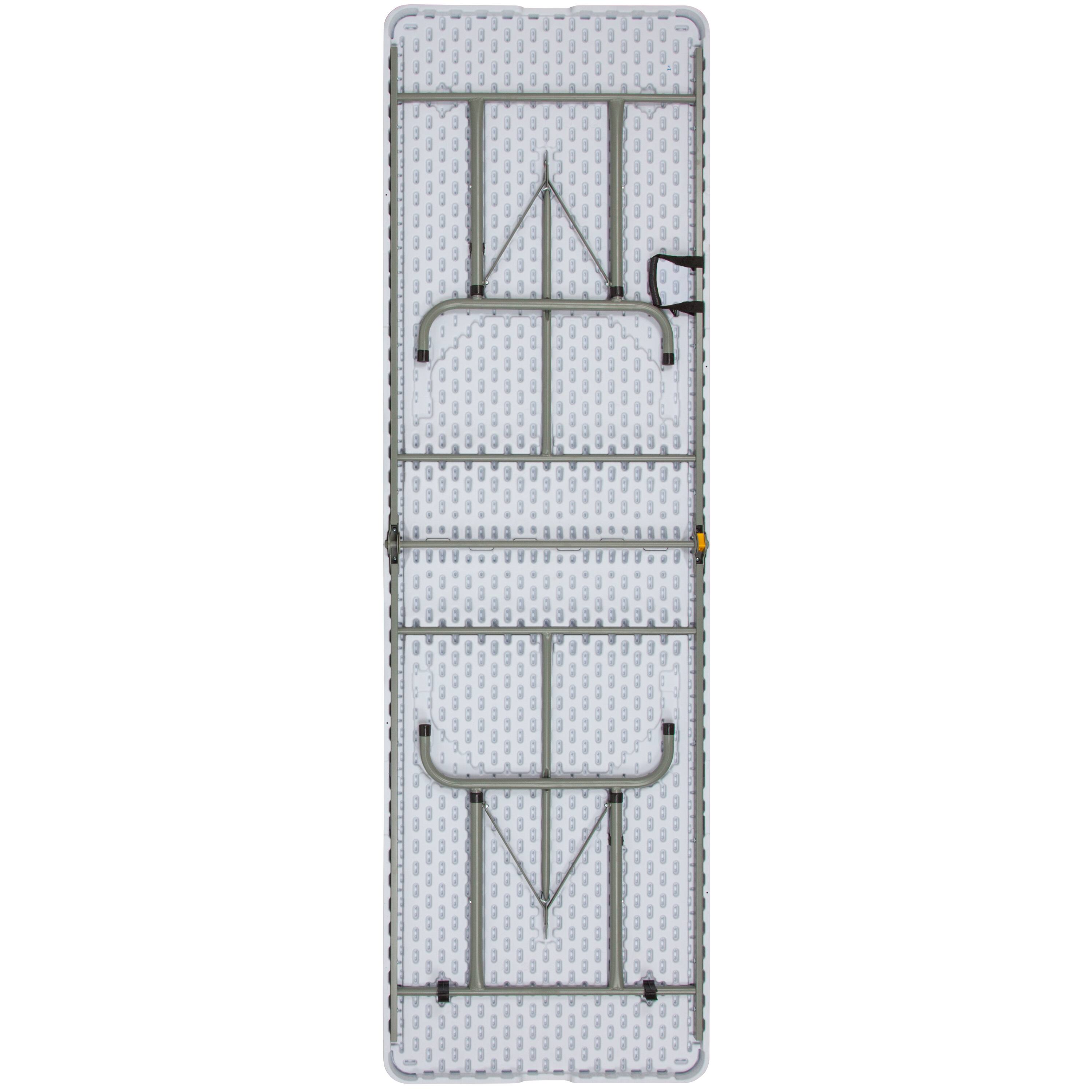 Alt View 15. Alamont Home - Kathryn 8-Foot Height Adjustable Bi-Fold Granite White Plastic Folding Table with Handle - Granite White.