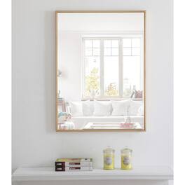Elegant Decor - Metal frame Rectangle Mirror 24 inch finish - Brass