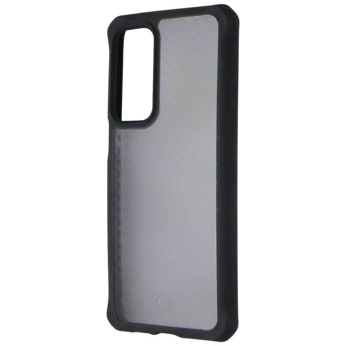 Front. Itskins - ITSKINS Knox Pro // TEK Series Case for Motorola Edge - Black/Clear - Black.