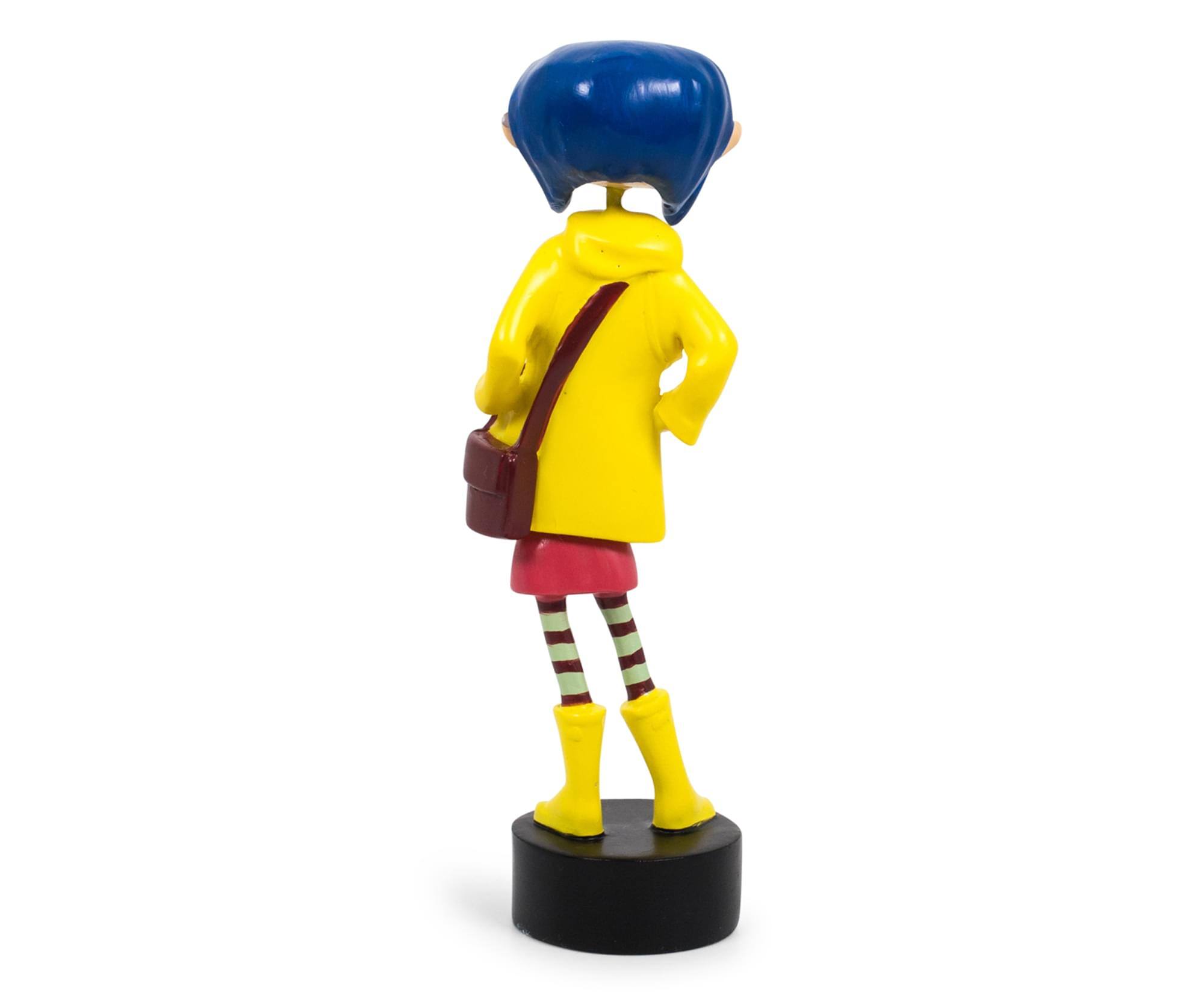 Alt View 1. Surreal Entertainment - Coraline in Rain Coat PVC Bobble Figure | 5 Inches Tall - Yellow.
