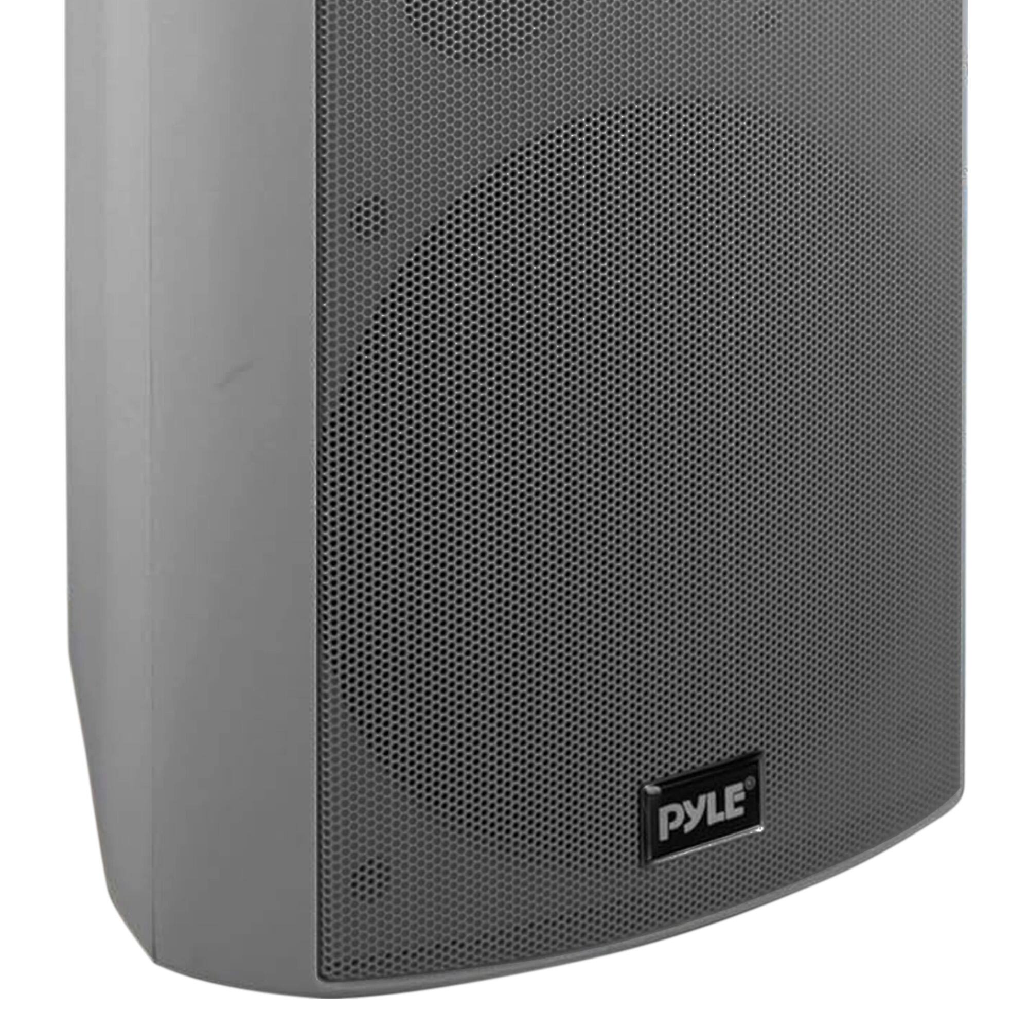 Alt View 4. Pyle - Pyle 6.5" Wireless Bluetooth Wall Mount Speaker System for Indoor Outdoor Use, Gray - Gray.