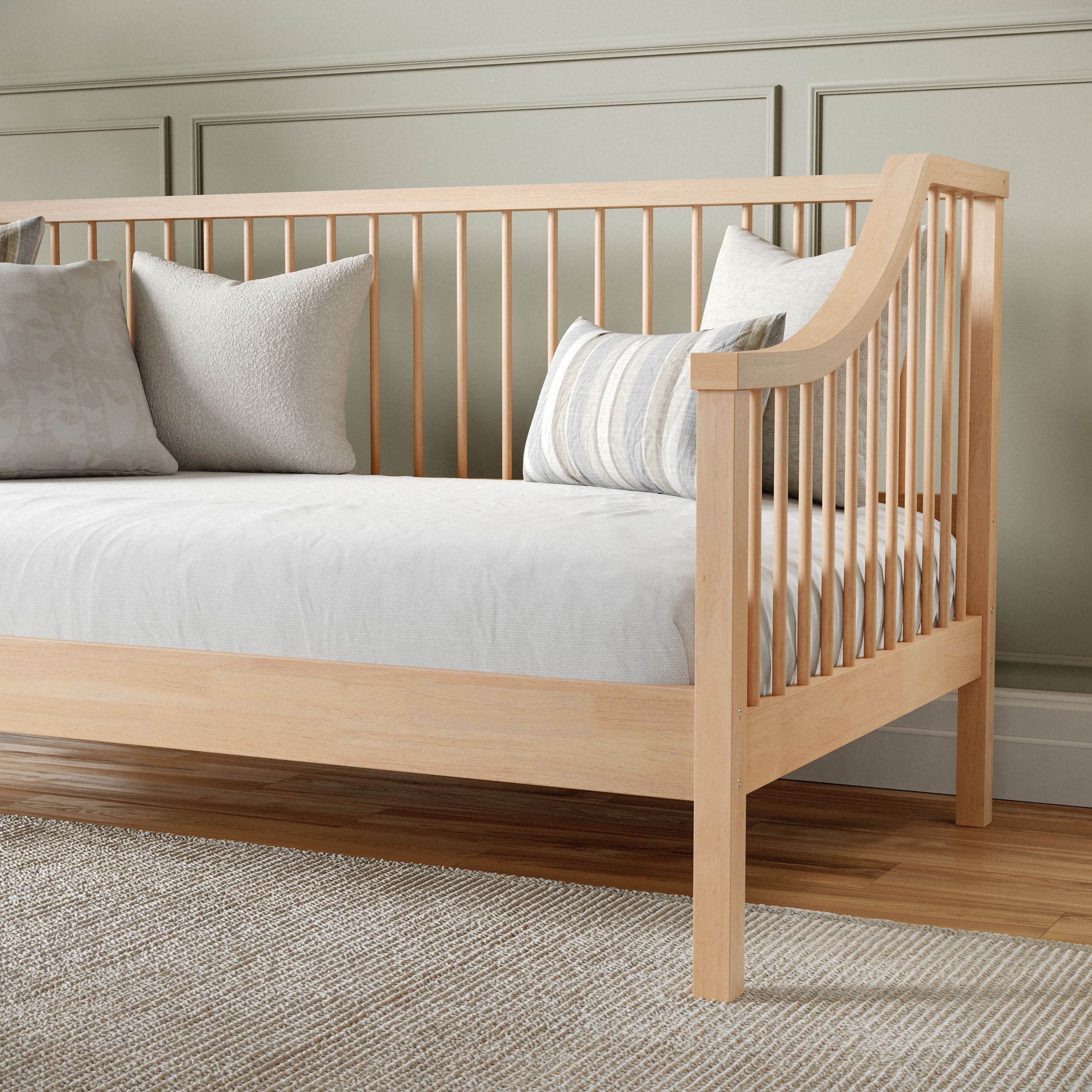 Martha Stewart Neely Solid Wood Platform Daybed with Wooden
