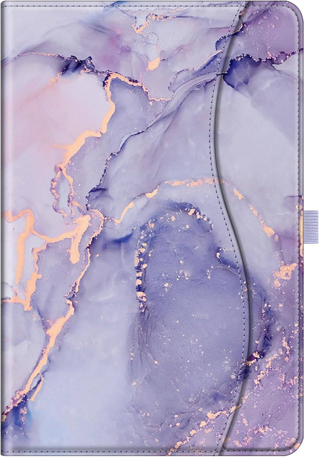 Alt View 5. Fintie - Multi-Angle Viewing Case for Samsung Galaxy Tab A11+ / Tab A9+ 11 Inch, With Front Card Pocket, Vegan Leather Exterior - Lilac Marble.