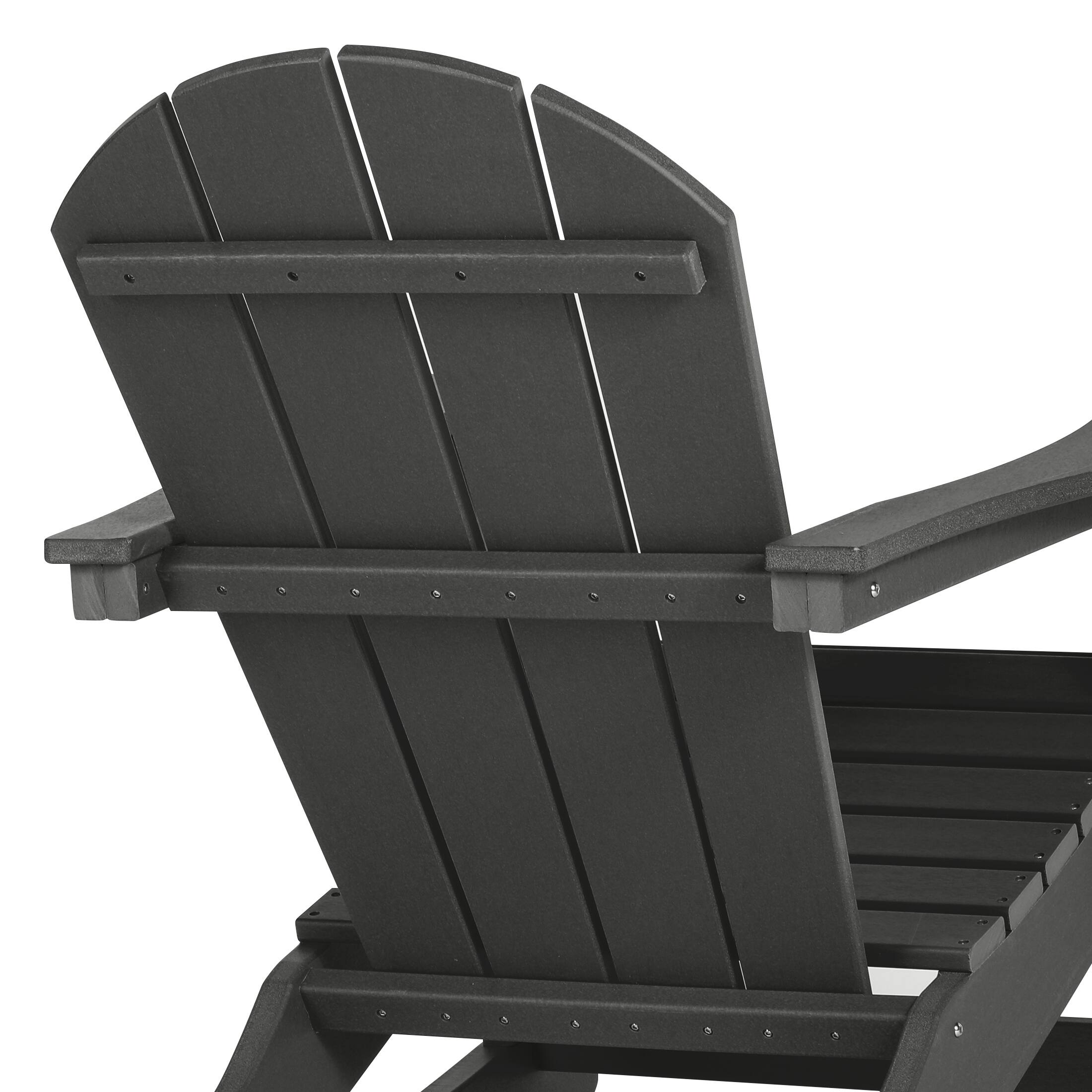 Alt View 6. WestinTrends - WestinTrends Malibu Outdoor / Patio Poly Adirondack rocking chair - Gray.