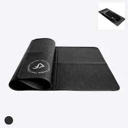 Superun - Treadmill Mat for Carpet Floor, 59''L x 27.5''W X 0.23''T Exercise Equipment Mat for Elliptical and Walking Pad - Black