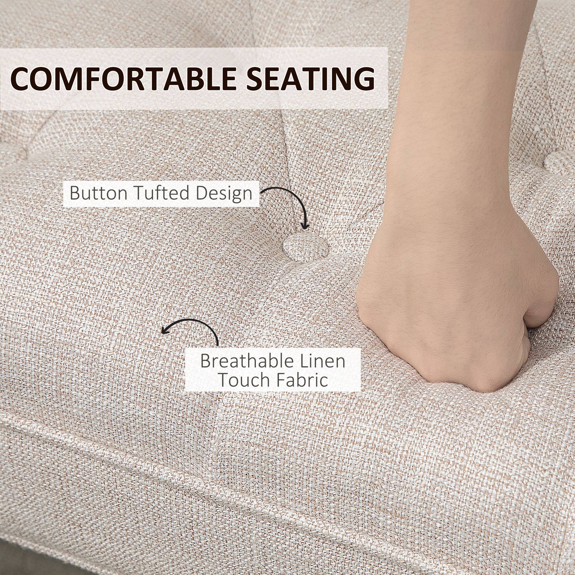 COMFORTABLE SEATING

Button Tufted Design

Breathable Linen Touch Fabric