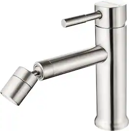 Bathroom Faucet Brushed Nickel Single Hole Single Handle One Hole Vanity Faucet for 360° Swivel Faucet Aerator