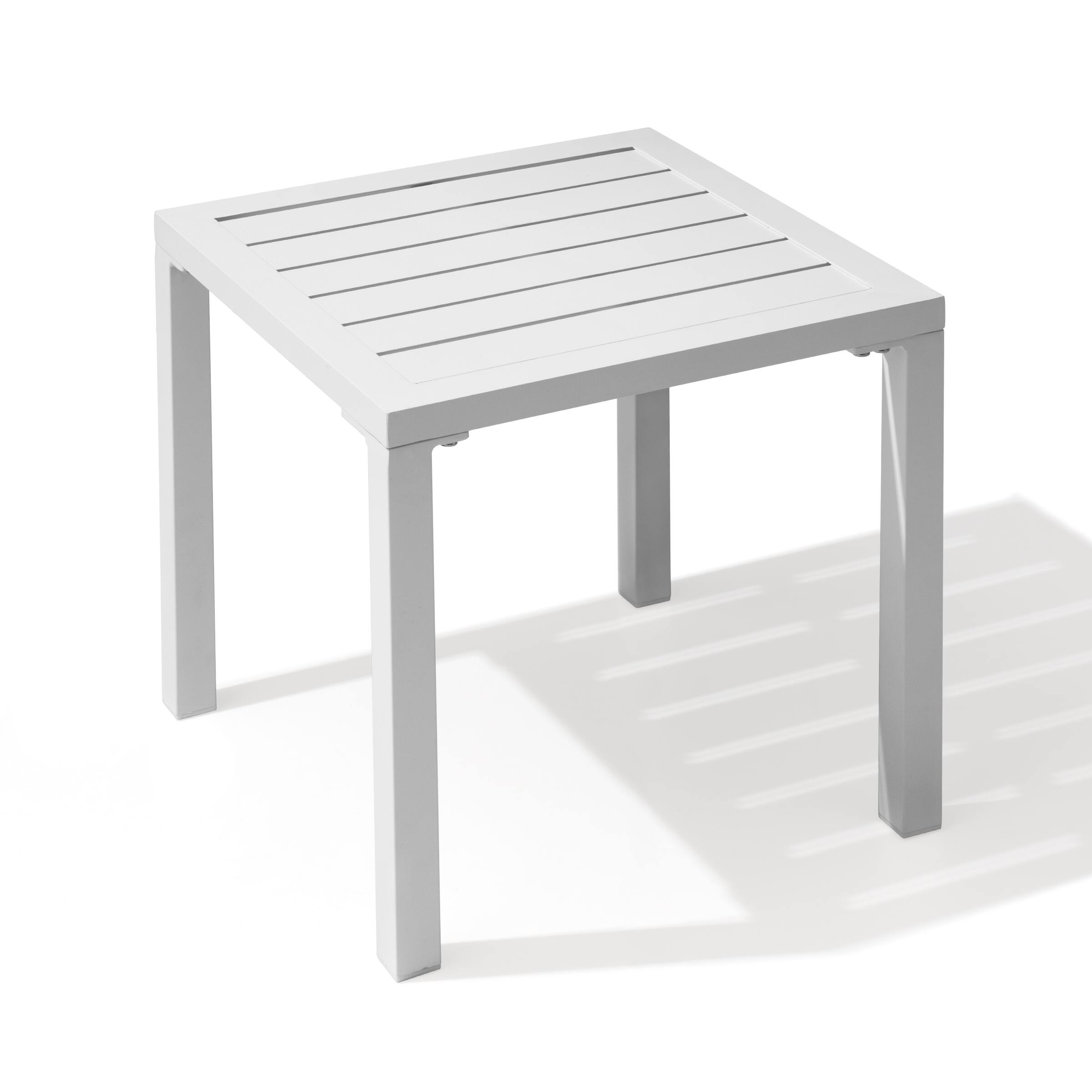 Alt View 7. Crestlive Products - Crestlive Products 16in Aluminum Patio Side Square Outdoor End Table 15.7inWx15.7inL White - White.