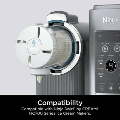 Ninja Swirl by CREAMi Pints and Lids, 2 Pack Grey Lids XSK7PNTLD2 Ninja Swirl by CREAMi Pints and Lids, 2 Pack Grey Lids XSK7PNTLD2
