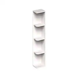 Boyel Living - 12-in W x 42-in H x 9-in D Slim Shaker RTA Kitchen Wall End Open Shelf Cabinet - Snow White
