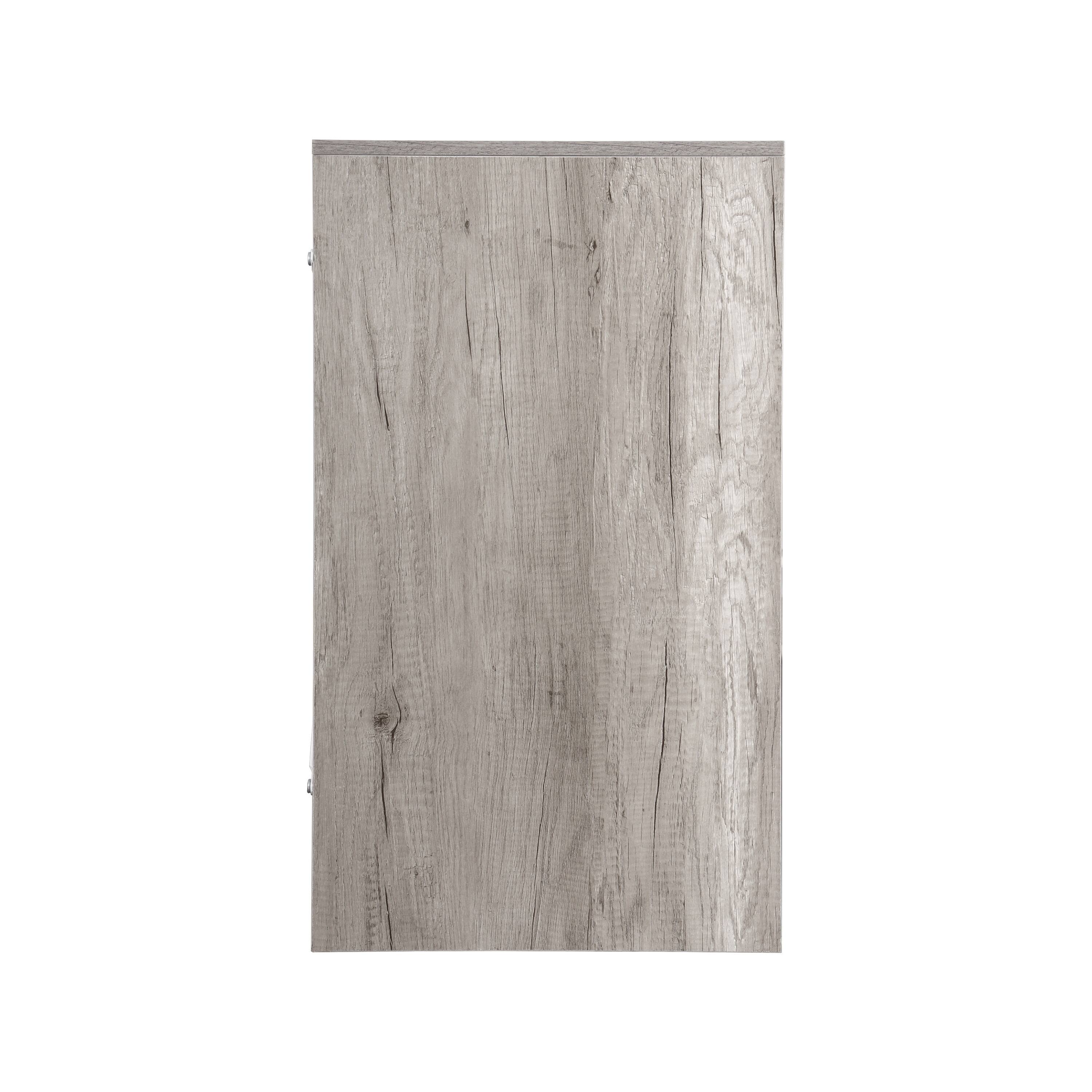 Back. Forest'nSky - Grey Wood 6 drawer 44.5 in. Wide Chest of Drawers with Large Fabric Drawers for Living Room - Grey.