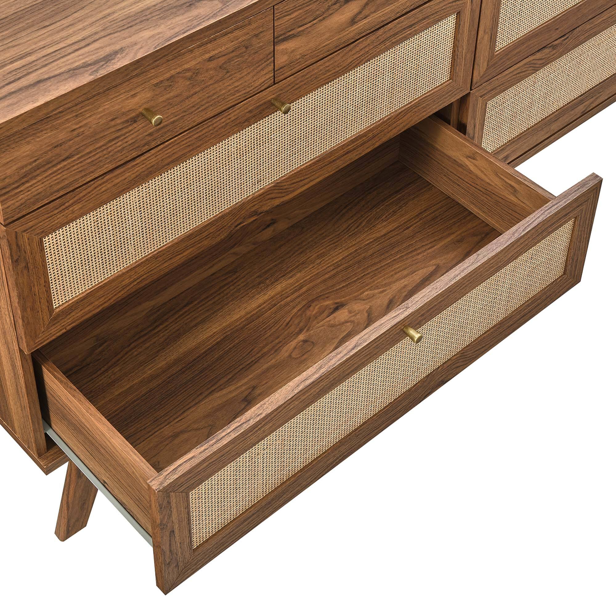 Alt View 4. Modway - Soma 8-Drawer Dresser by Modway - Walnut.
