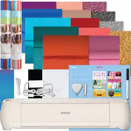 Cricut - Explore 4 Cutting Machine with Vinyl and Heat Transfer Vinyl Sheets Bundle