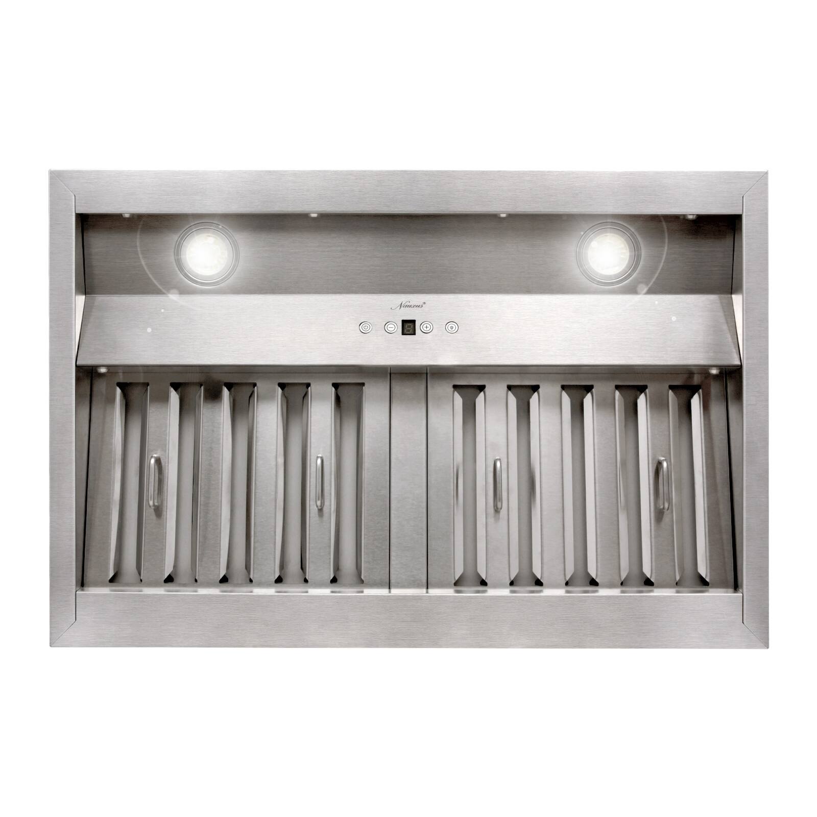 Angle. Akicon - Akicon 30 inch Ducted 600-CFM Stainless steel Range Hood Insert - Stainless steel.