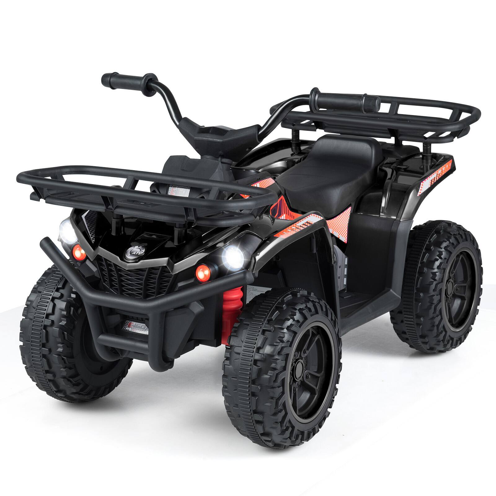 Alt View 9. Gymax - Gymax Electric ATV for Kids 24V Ride on Toy w/Dual Motors & Basket Dirt Quad Vehicle - Black.