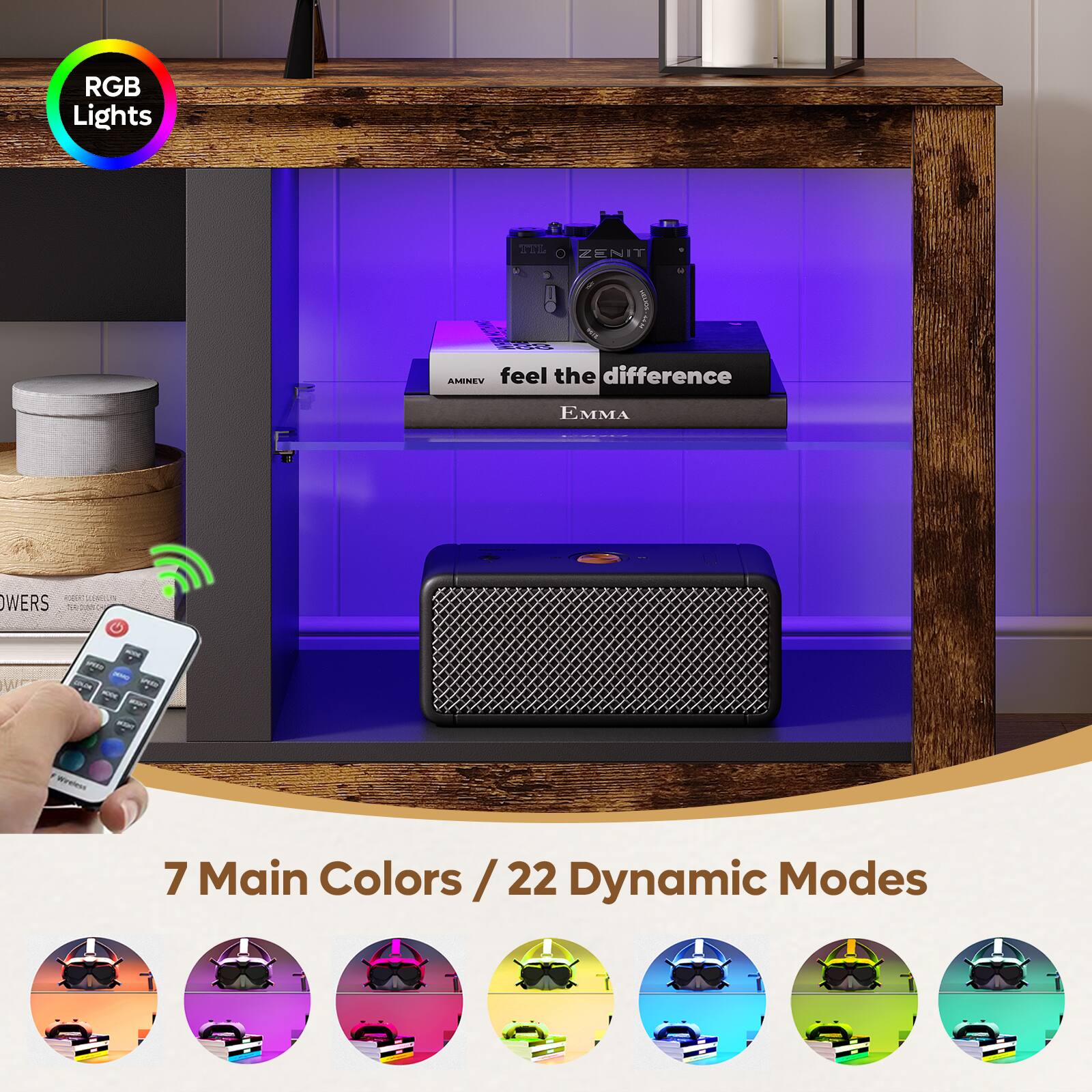 RGB Lights ZENIT Cd.t - AMENLV feel the difference EMMA CERSARU WERS  
7 Main Colors / 22 Dynamic Modes